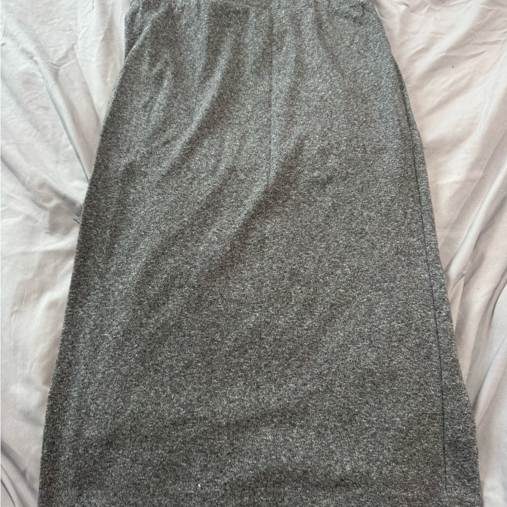 Divided Charcoal Pencil Skirt